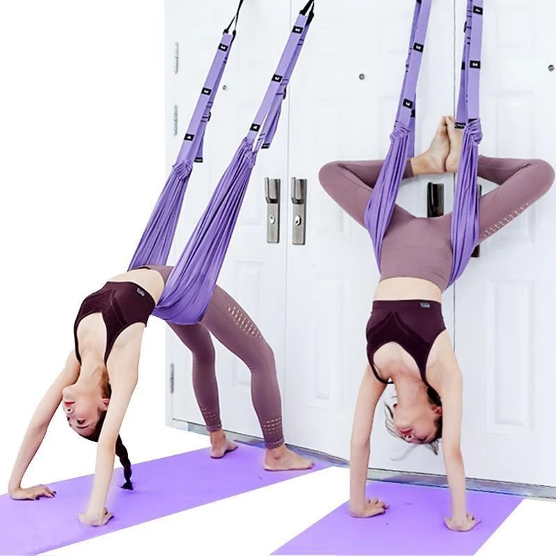 GENERICO - Hamaca Aérea De Yoga Columpio Ajustable Estiramiento Elástico Entrenamiento