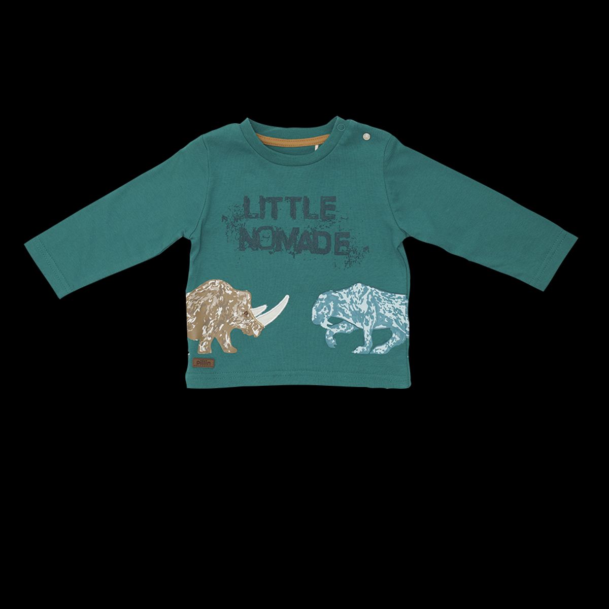 PILLIN - Polera Manga Larga Bebé Niño Verde Oscuro Pillin PILLIN