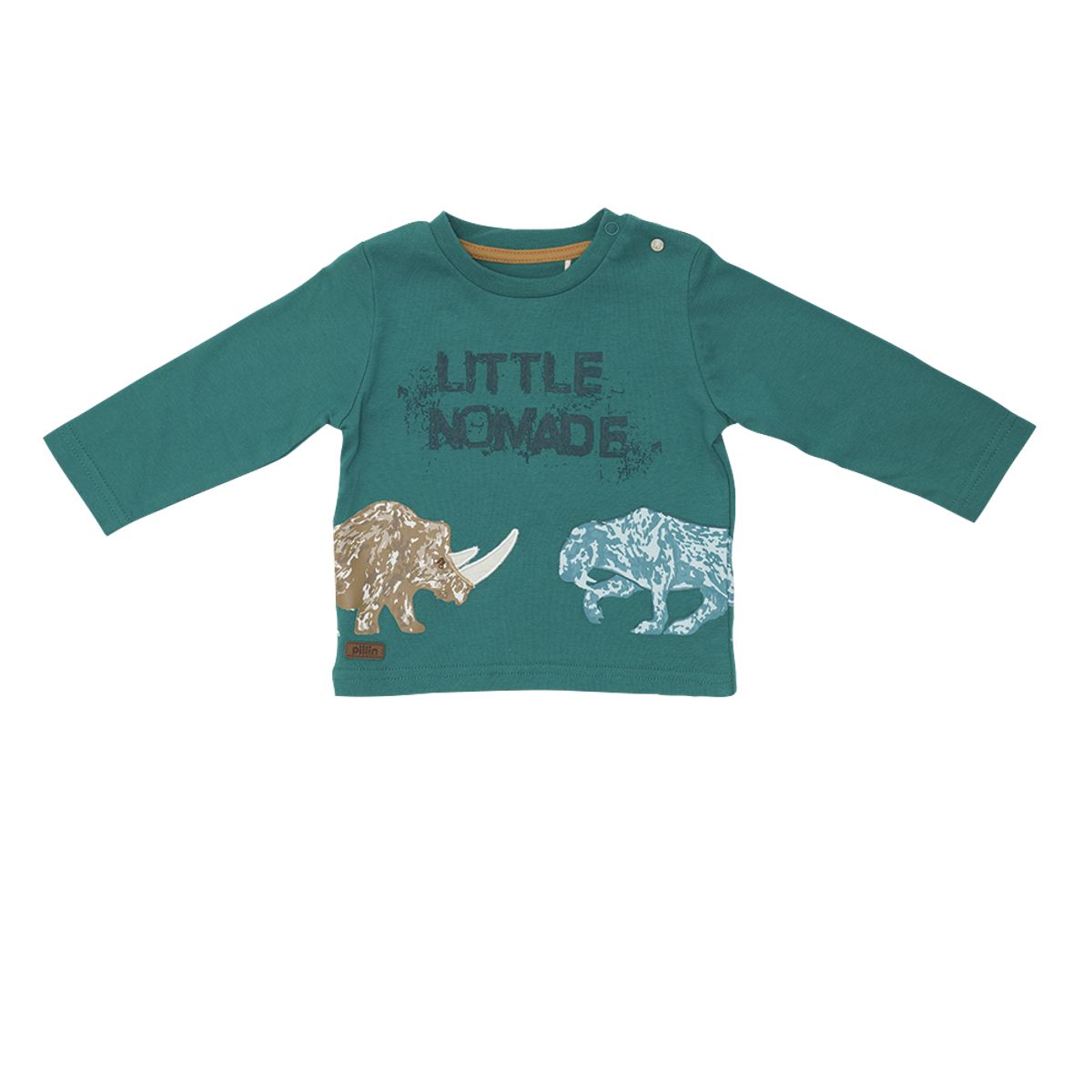 PILLIN - Polera Manga Larga Bebé Niño Verde Oscuro Pillin PILLIN