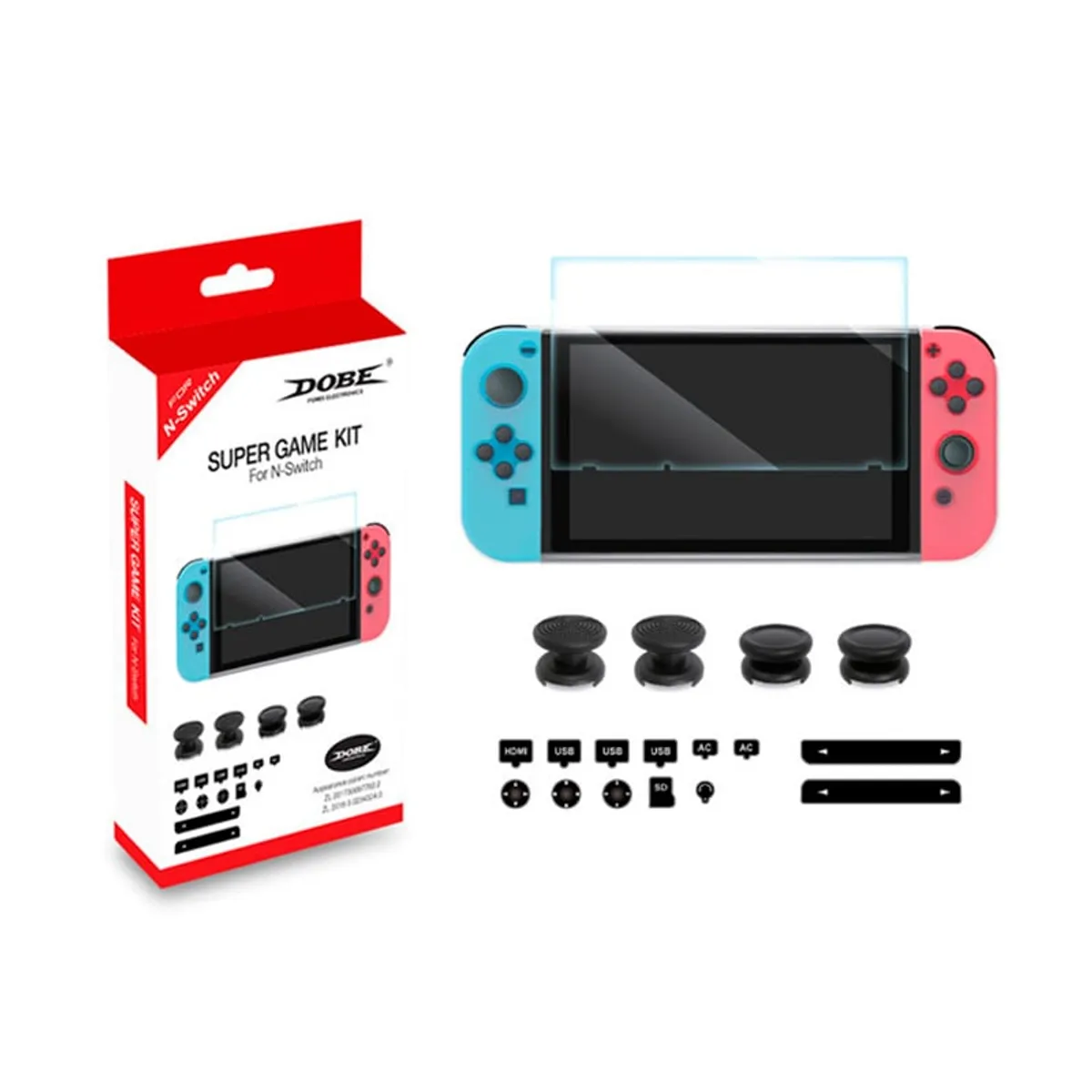 DOBE - Dobe Kit Anti Polvo Nintendo Switch 13 en 1 Accesorios