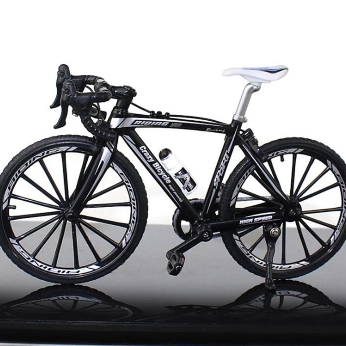 GENERICO - Bicicleta Escala 1.10 Pistera Negro/blanco