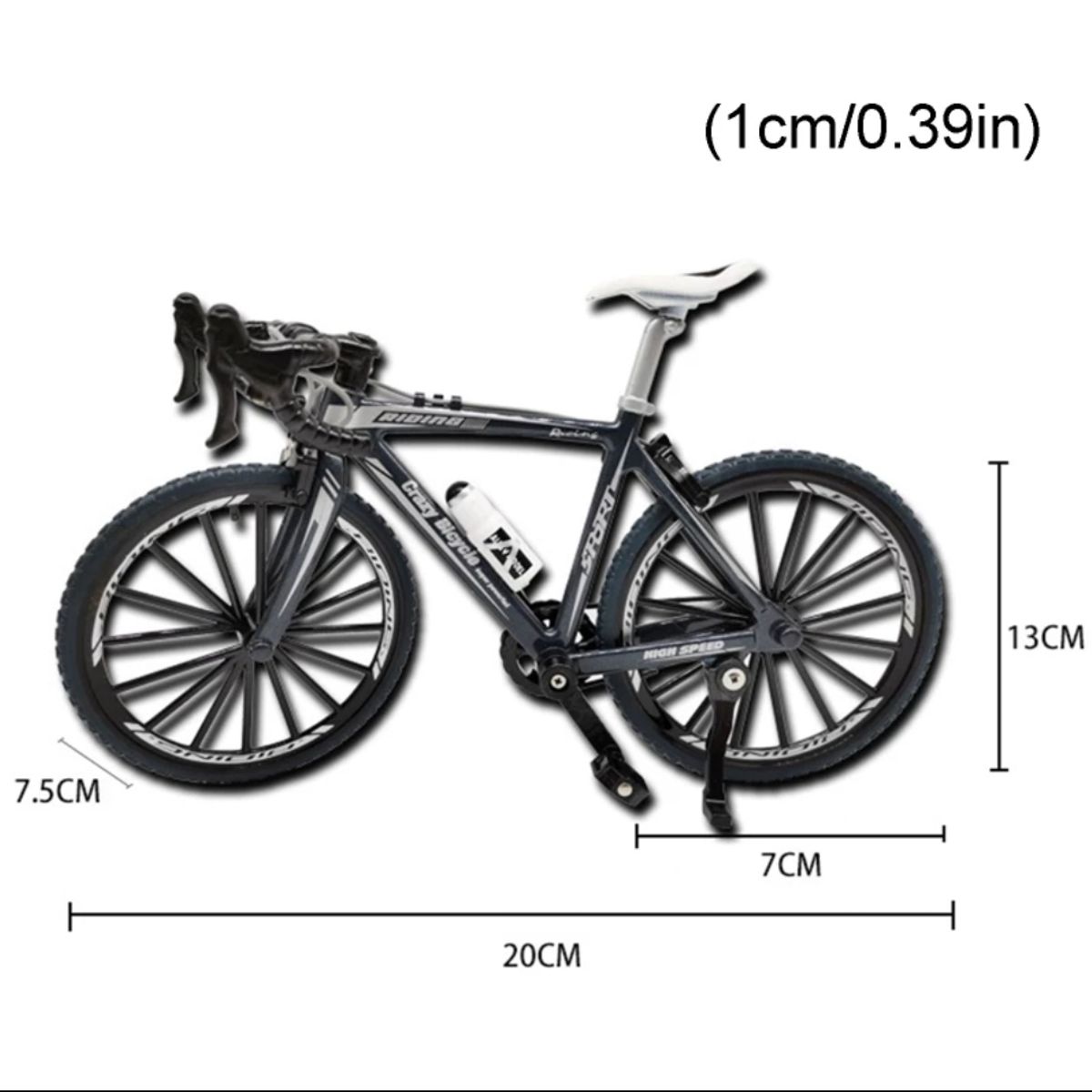 GENERICO - Bicicleta Escala 1.10 Pistera Negro/blanco