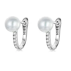 LA GARZA - Aros Mujer Florencia Plata Circones y Perla