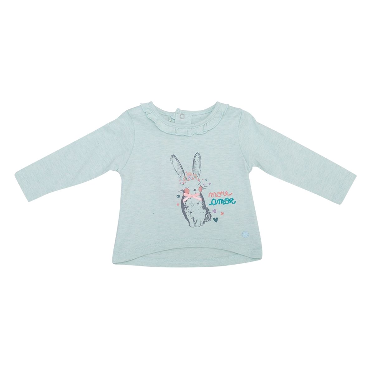 PILLIN - Polera Manga Larga Bebé Niña Celeste Pillin PILLIN