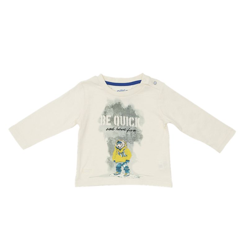 PILLIN - Polera Manga Larga Bebé Niño Crudo Pillin PILLIN