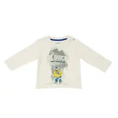 PILLIN - Polera Manga Larga Bebé Niño Crudo