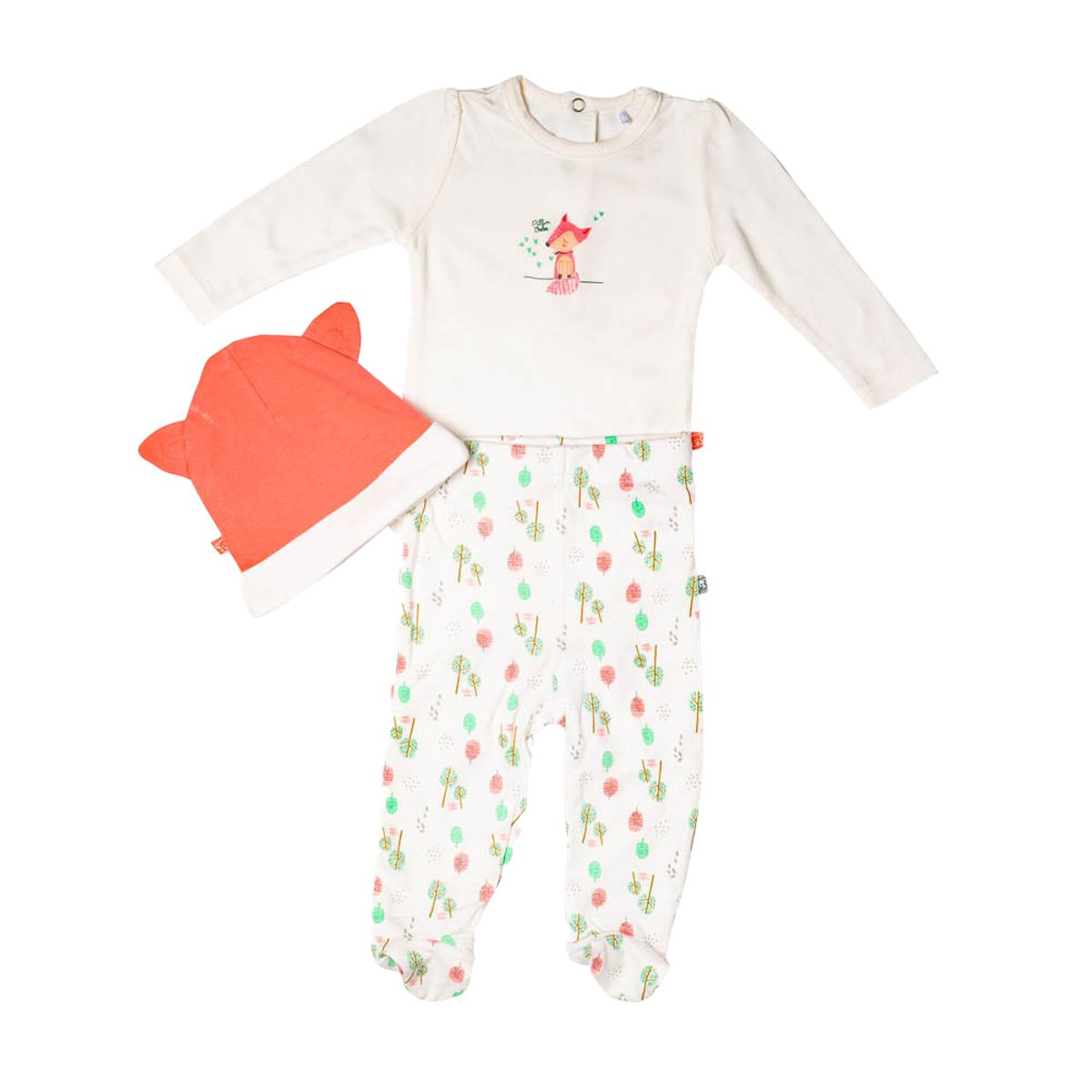 PILLIN - Set 3Pcs Newborn Bebe Algodón Invierno Niña Multicolor PILLIN