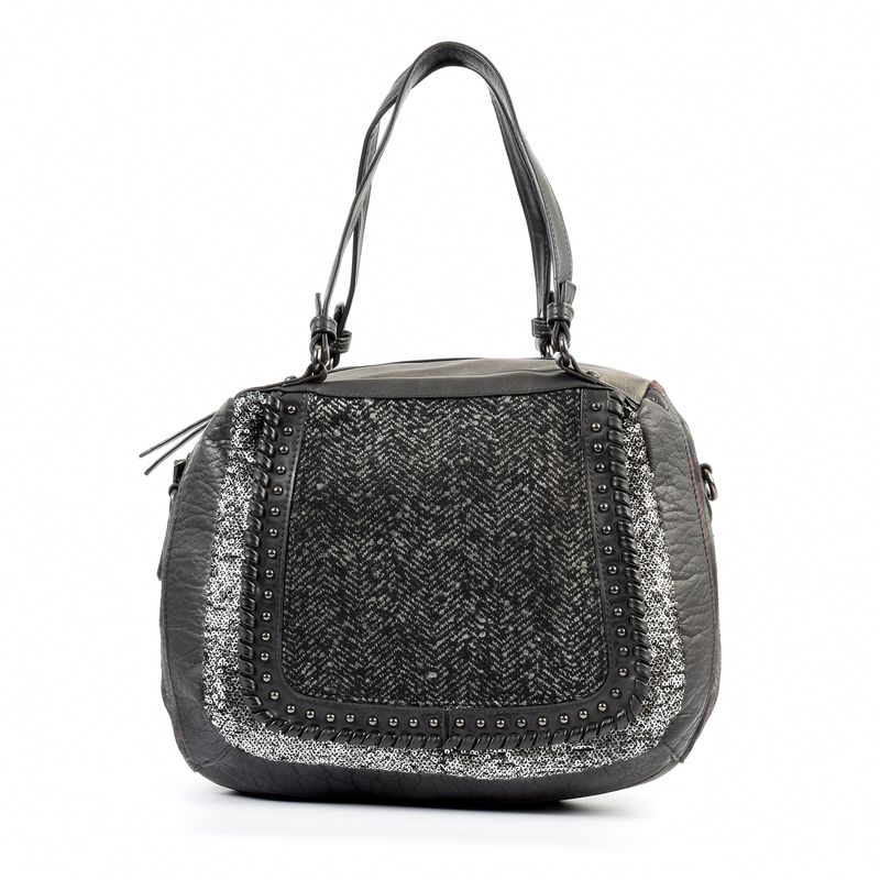 MAILEA - Cartera ecocuero lateral escoces para mujer negro
