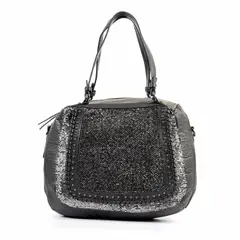MAILEA - Cartera ecocuero lateral escoces para mujer negro