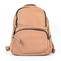 MAILEA - Mochila ecocuero bolsillo rectangular para mujer khaki