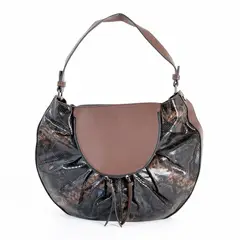 MAILEA - Cartera ecocuero piton 2 cierres para mujer moro