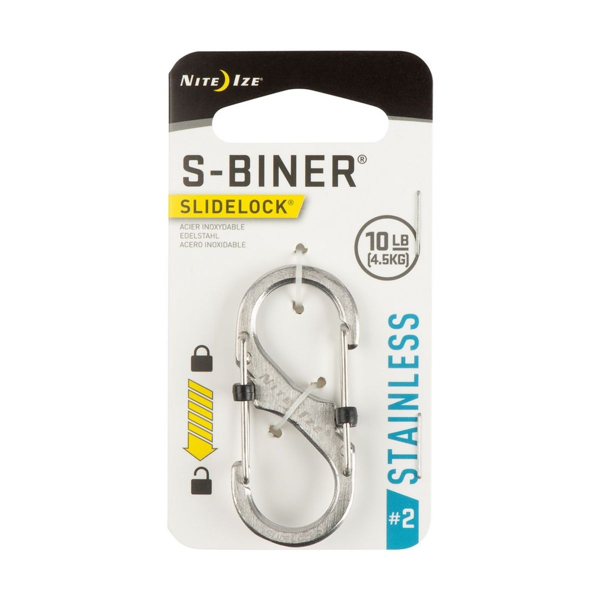 NITE IZE - Mosquetón S-Biner® SlideLock® Stainless Steel 2