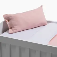 GENERICO - Funda de plumón lino rosado cuna colecho