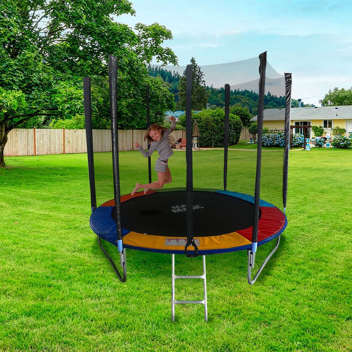 MAX MAGIC - Cama Elástica Trampolín Para Niños 10 Ft 305 cm Multicolor