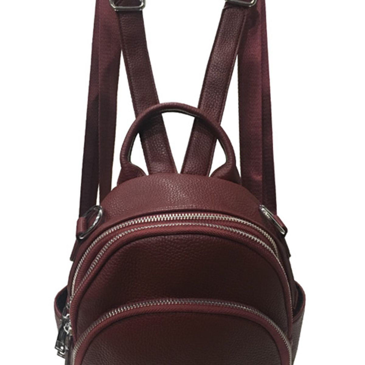 TODOPIEL - Mochila Cuero Mujer Burdeo Todopiel