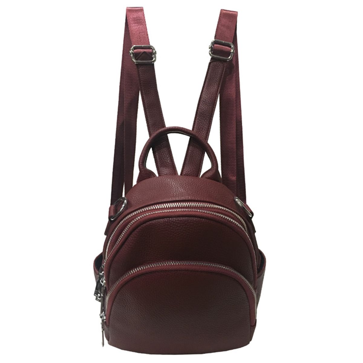TODOPIEL - Mochila Cuero Mujer Burdeo Todopiel