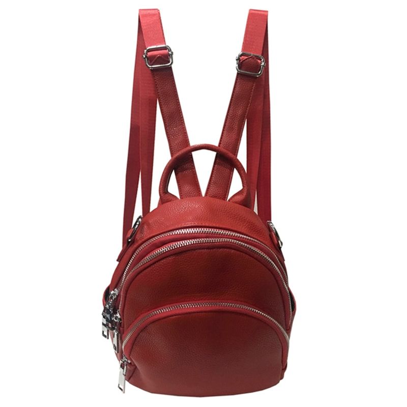 TODOPIEL - Mochila Cuero Mujer Burdeo Todopiel