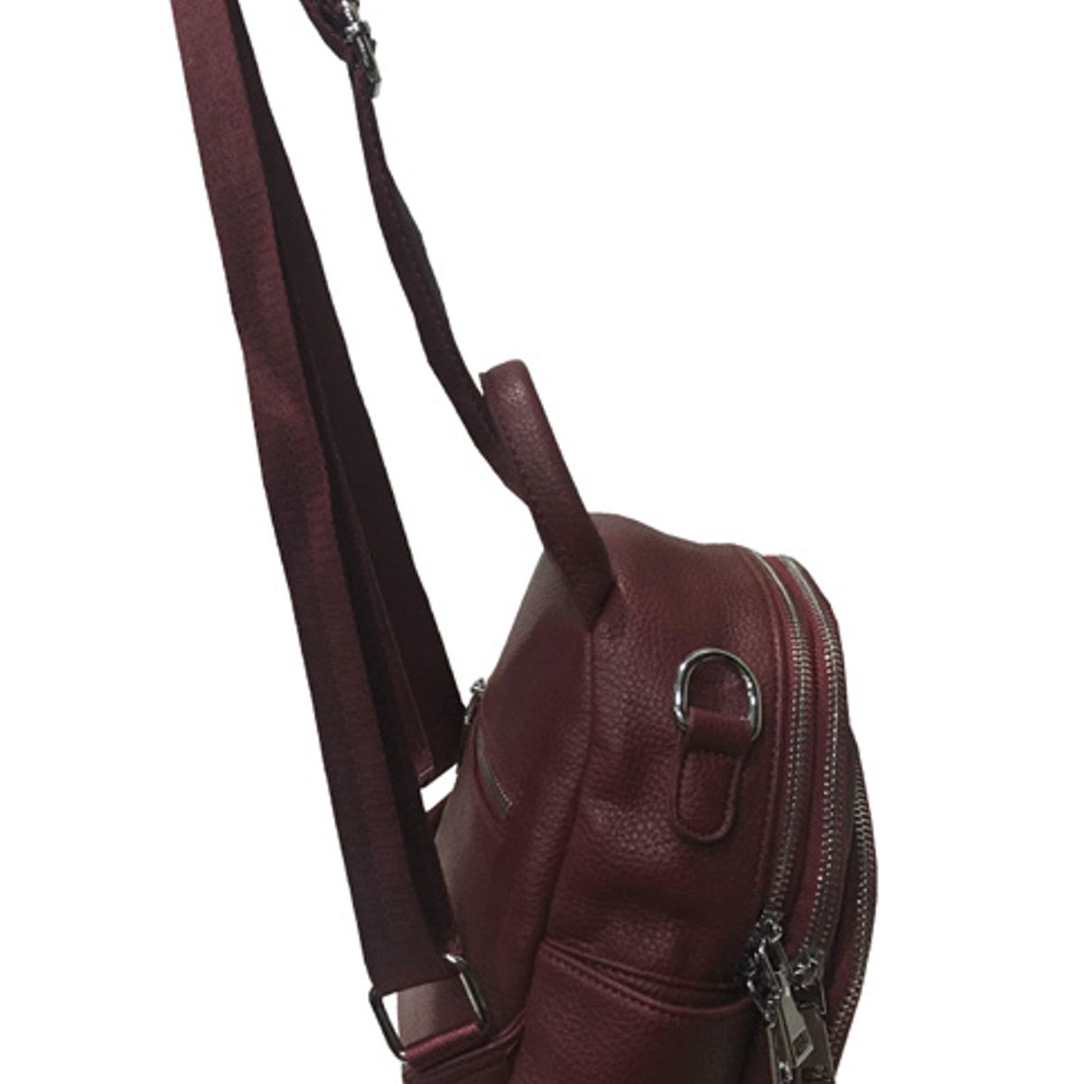 TODOPIEL - Mochila Cuero Mujer Burdeo Todopiel
