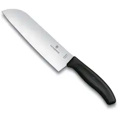 VICTORINOX - Cuchillo Santoku swiss classic color Negro, 17 cm. Blister