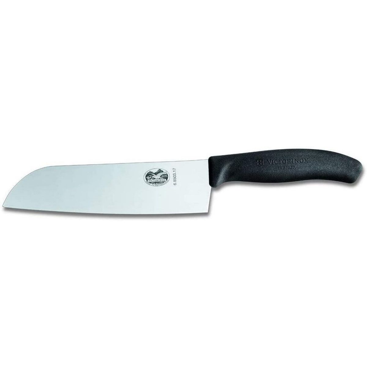 VICTORINOX - Cuchillo Santoku swiss classic color Negro, 17 cm. Blister Victorinox