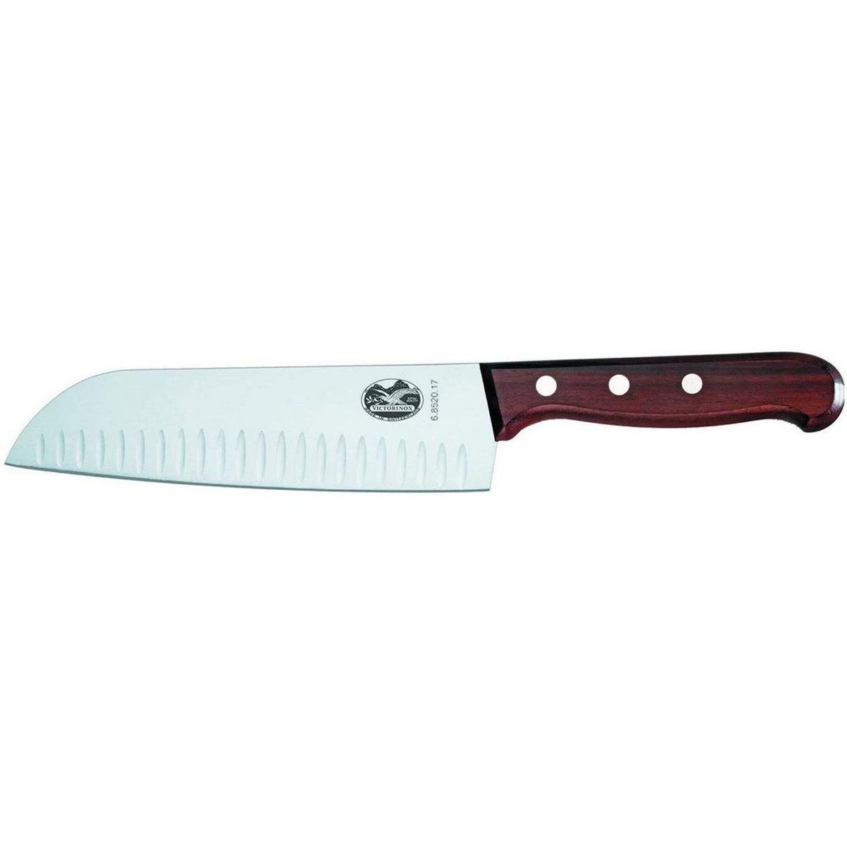 VICTORINOX - Cuchillo Santoku Rosewood color Café, 17 cm. Victorinox