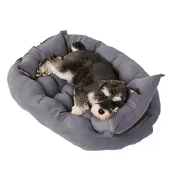 PETWOOW - Cama para mascotas perro y gatos 68x50x40 Gris