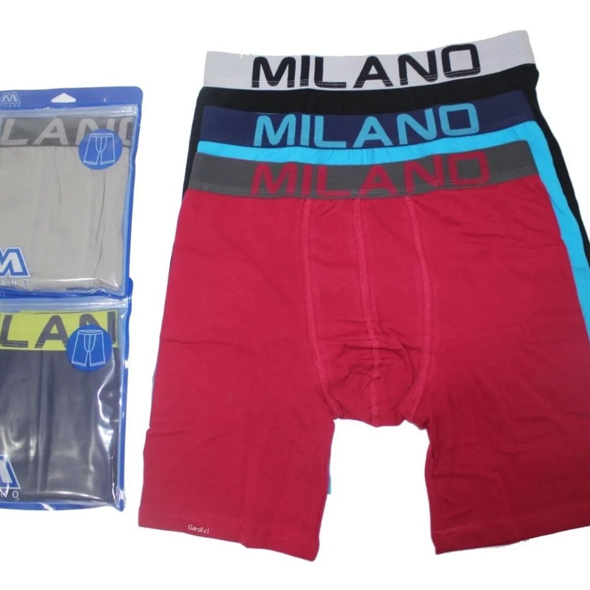GARSIL - 6 Bóxer De Algodón Pierna Larga Hombre - Precio Por 6 Unidades.