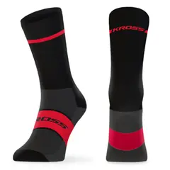 KROSS - Calcetines Pave Hi Negro/rojo Md