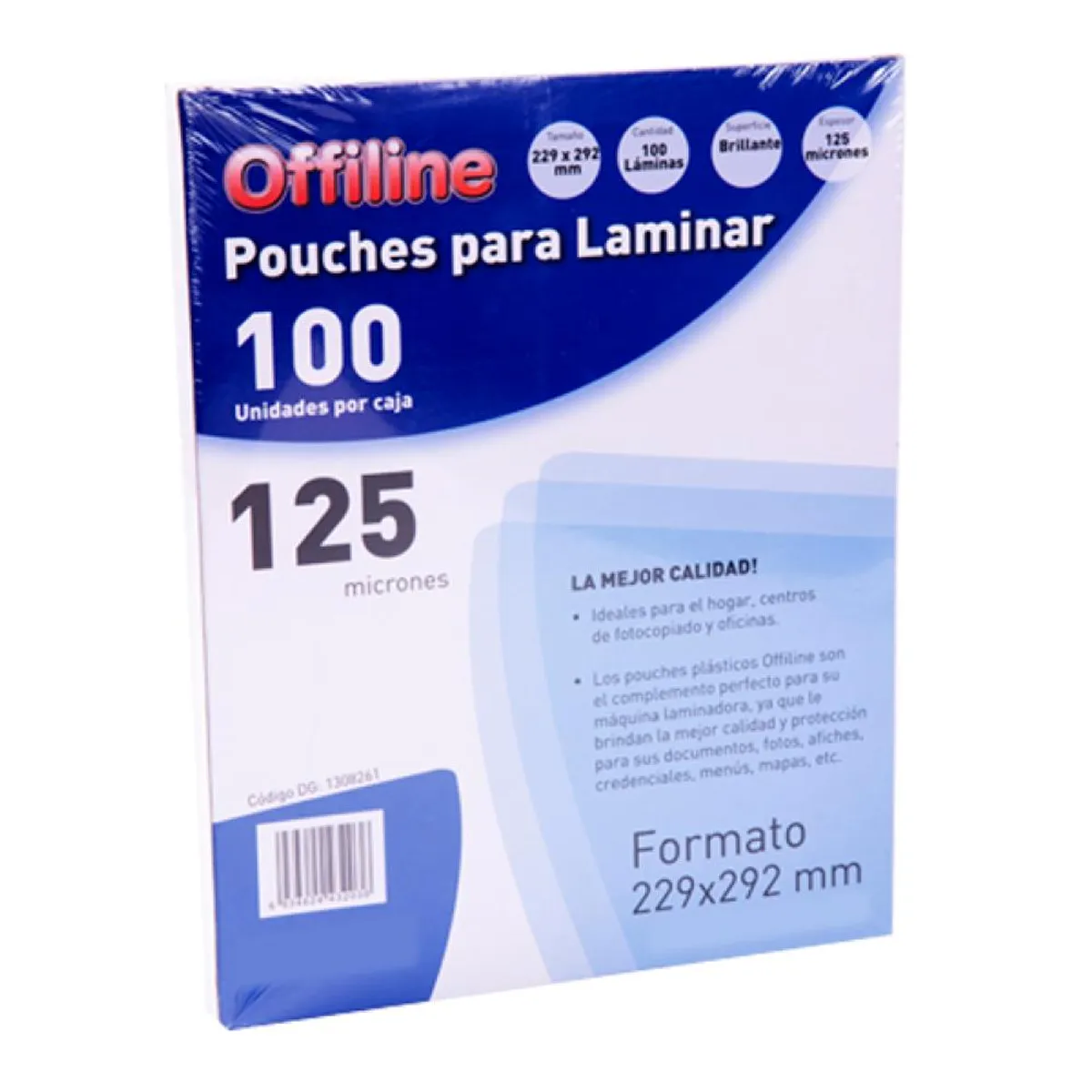 OFFILINE - Laminas Termolaminar  Pouches Tamaño Carta 125mic 100u