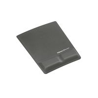 Mouse Pad con apoya muñecas gris hilado