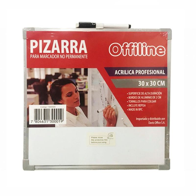 OFFILINE - Pizarra Acrílica / Blanca 30x30cm OFFILINE