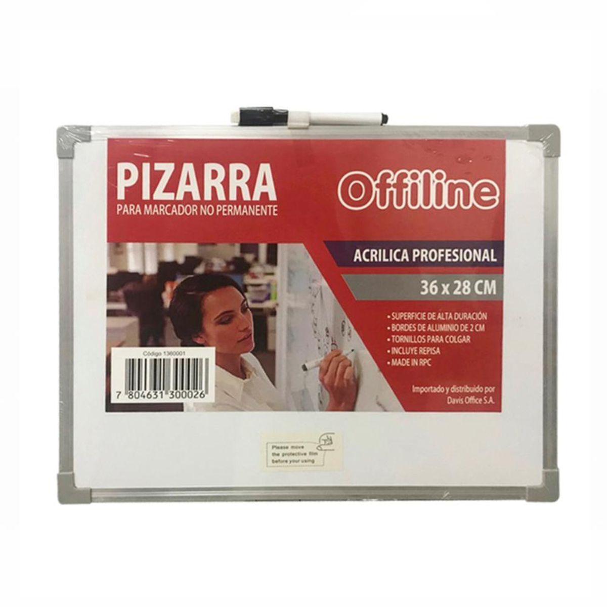 OFFILINE - Pizarra Blanca / Acrílica 36X28cm - Blanco