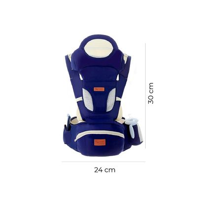 Imagen 2 del producto Portabebe Ergonomico con Soporte y Bolso Azul