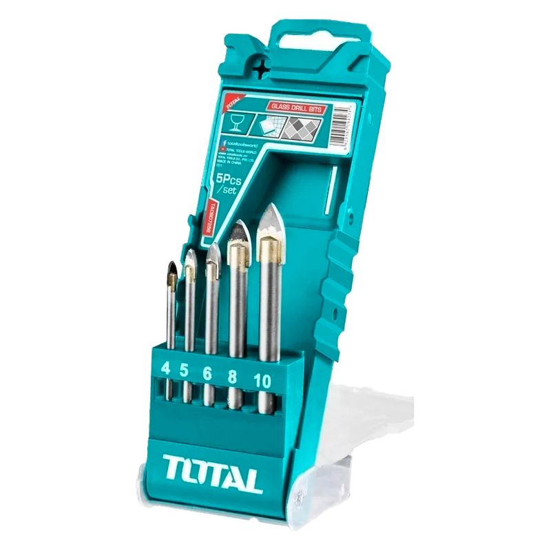 TOTAL TOOLS - Set Brocas Punta Flecha Cerámica Vidrio 5 Pc