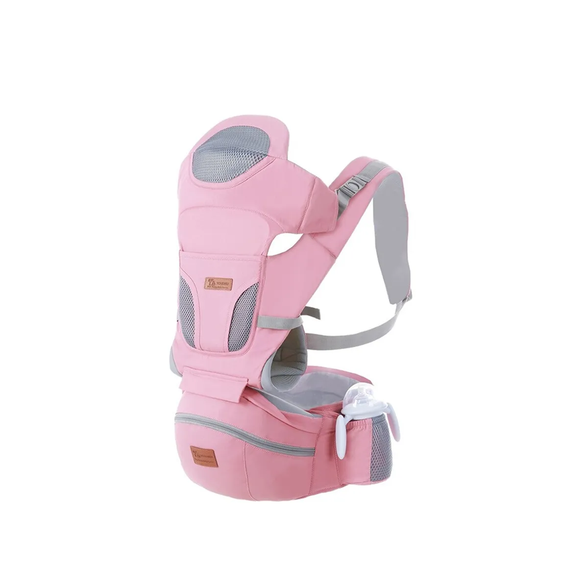 GENERICO - Portabebe Ergonomico con Soporte y Bolso Rosado