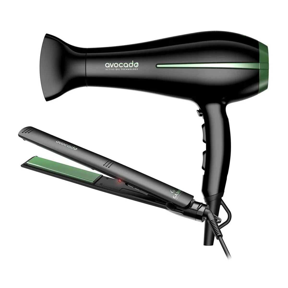 GAMA - Pack Gama Secador de Pelo Bora y Plancha Alisadora Elegance Avocado