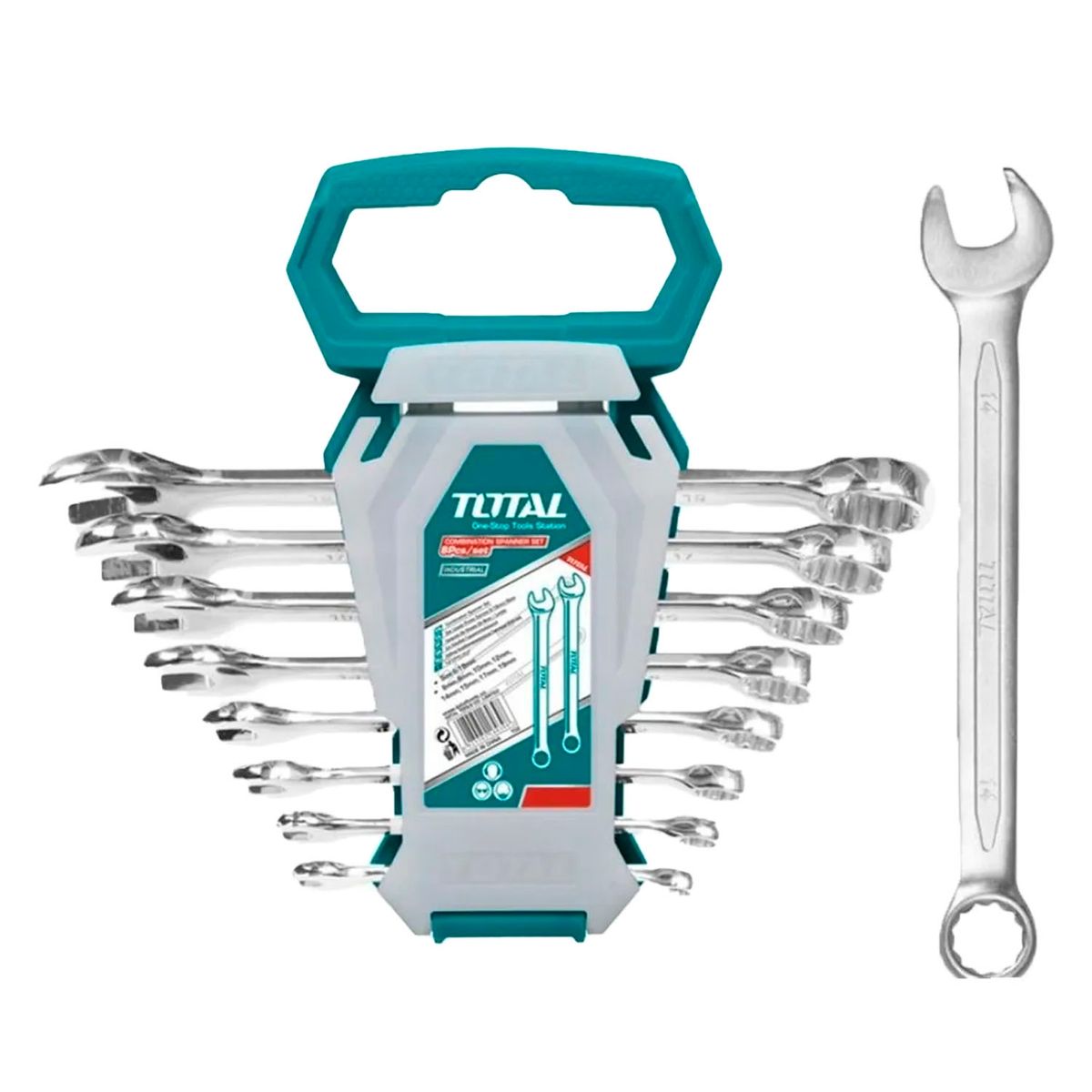 TOTAL TOOLS - Juego De Llaves Punta Corona 6-19mm 8 Pcs