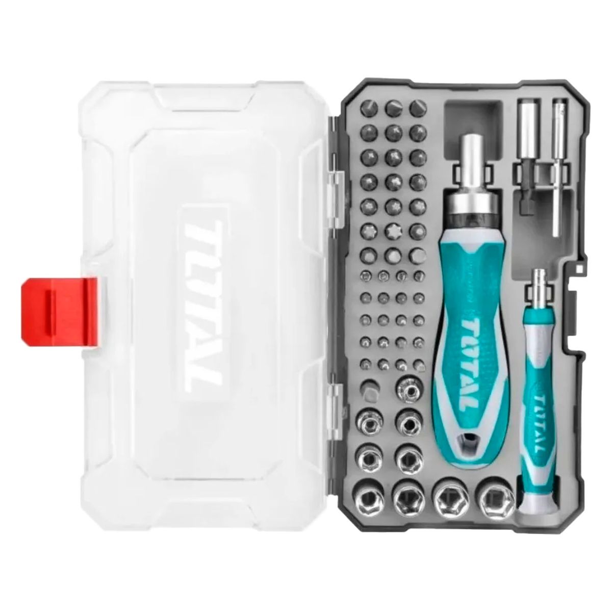 TOTAL TOOLS - Juego Puntas Destornillador 55 Piezas