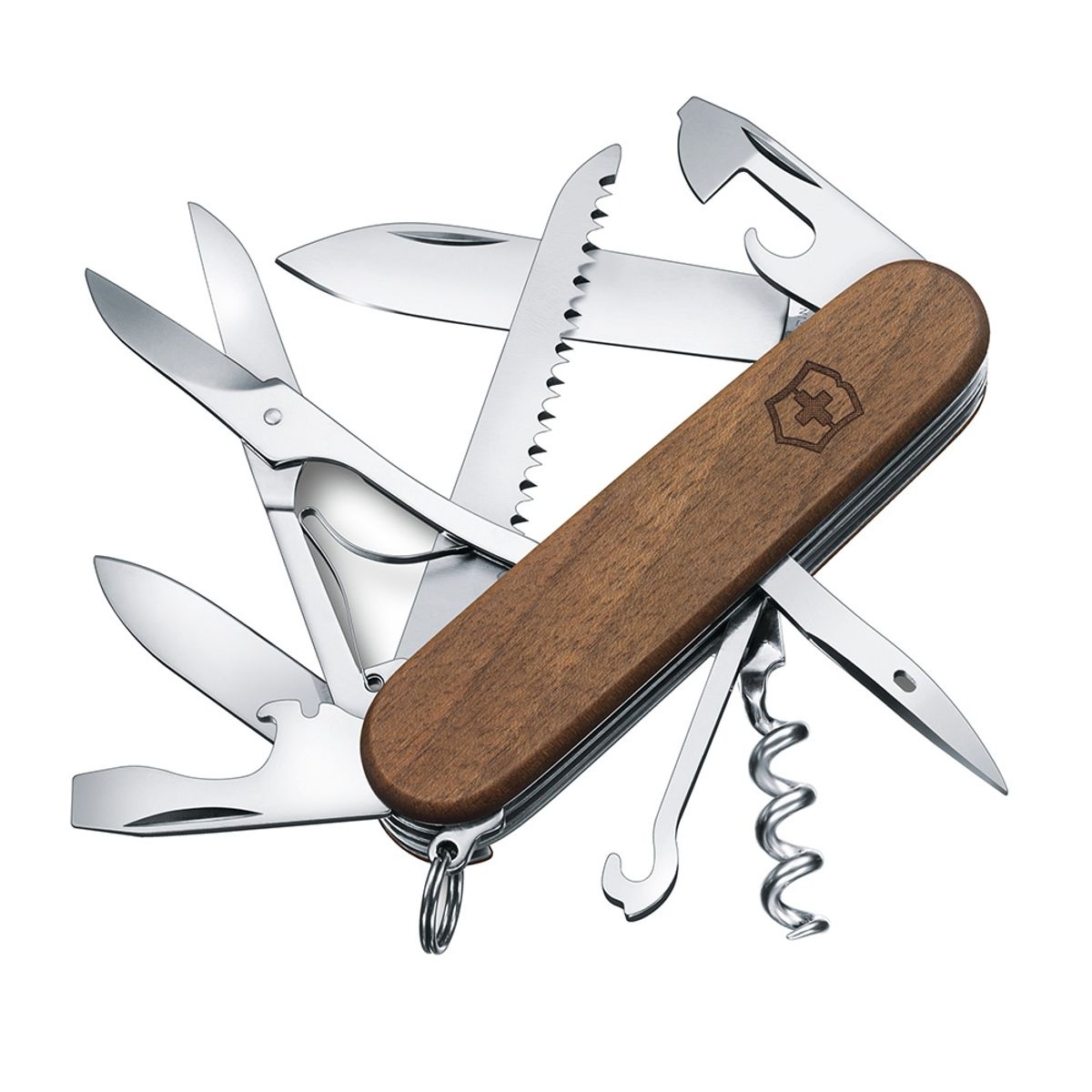 VICTORINOX - Navaja Huntsman de madera color Nuez Victorinox