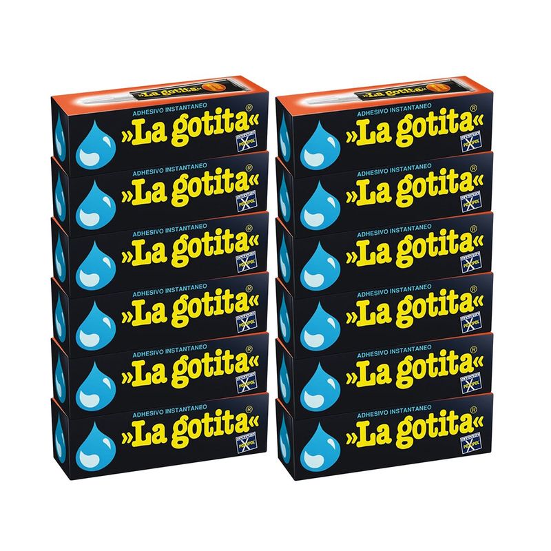 GENERICO - Pack 12 pegamento La Gotita 2ml