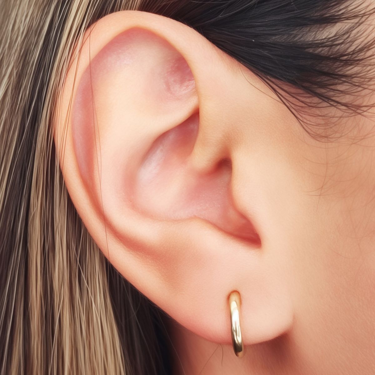 COGGIOLA - Aros Argolla Mini 12mm Enchapado Oro 18K