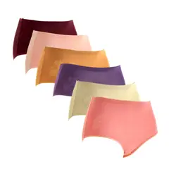 GIOVACCHINO - Pack de 6 Calzon Tiro Alto Bambú.