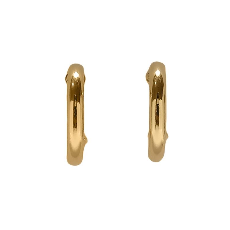 ANDREA COGGIOLA JOYAS - Aros Argolla Tubo 20mm Enchapado Oro 18K