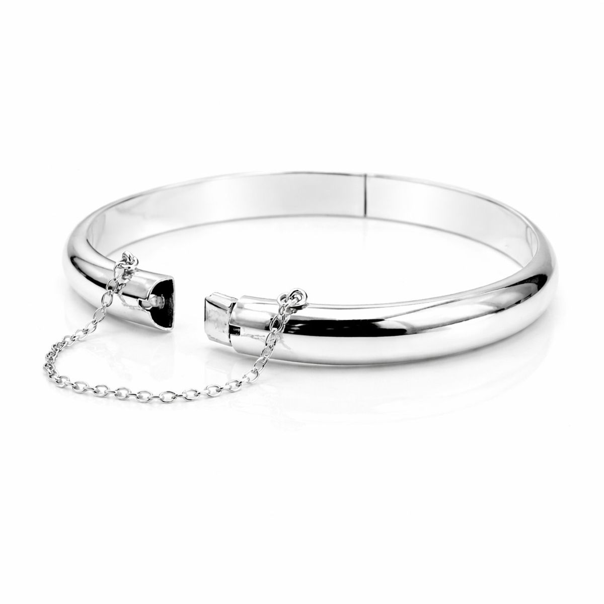 JOYAS MYTOKE - Pulsera Esclava Brazalete Gruesa Plata 925 Con Cadena Mujer