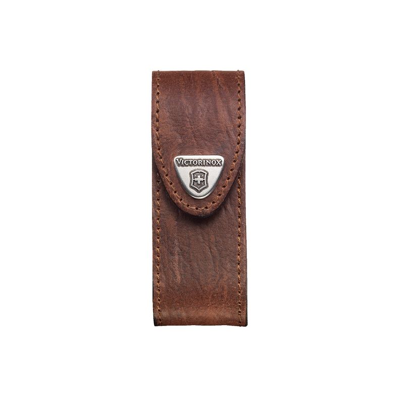VICTORINOX - Estuche de cuero color café para cinturón
