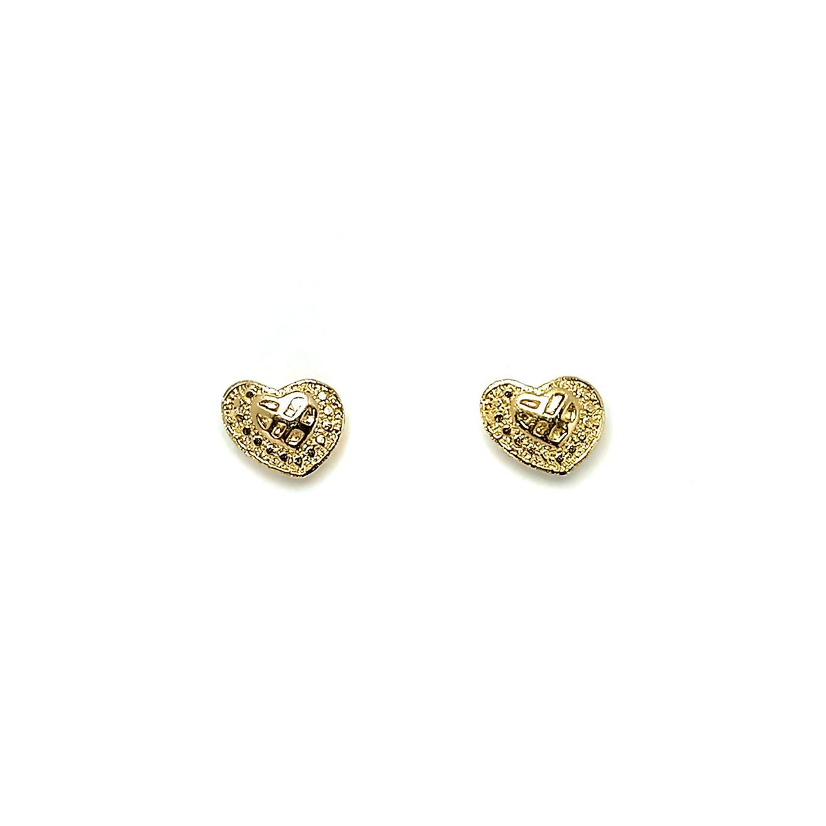 COGGIOLA - Aros Corazón Enchapado Oro 18K