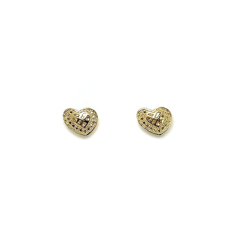 ANDREA COGGIOLA JOYAS - Aros Corazón Enchapado Oro 18K