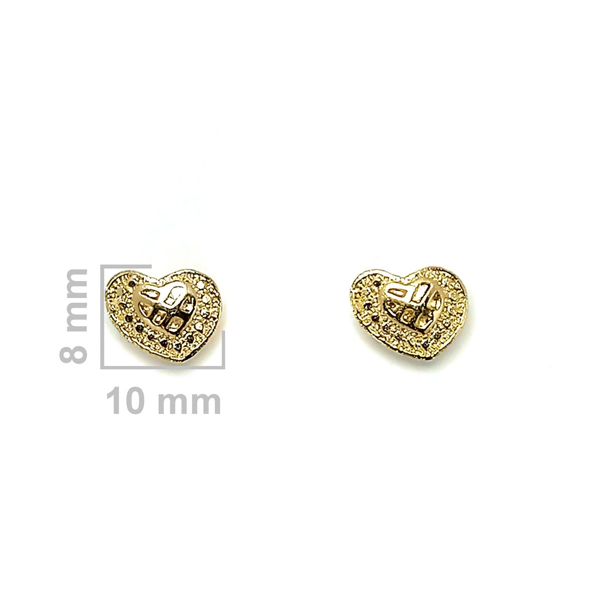 COGGIOLA - Aros Corazón Enchapado Oro 18K