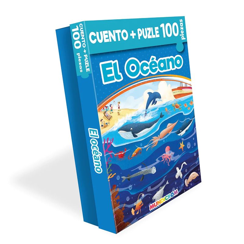 MUNDICROM - Libro Infantil Cuento El Oceano + Puzle 100 Piezas Mundicrom