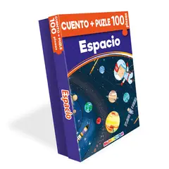 MUNDICROM - Libro Infantil Cuento Espacio + Puzle 100 Piezas